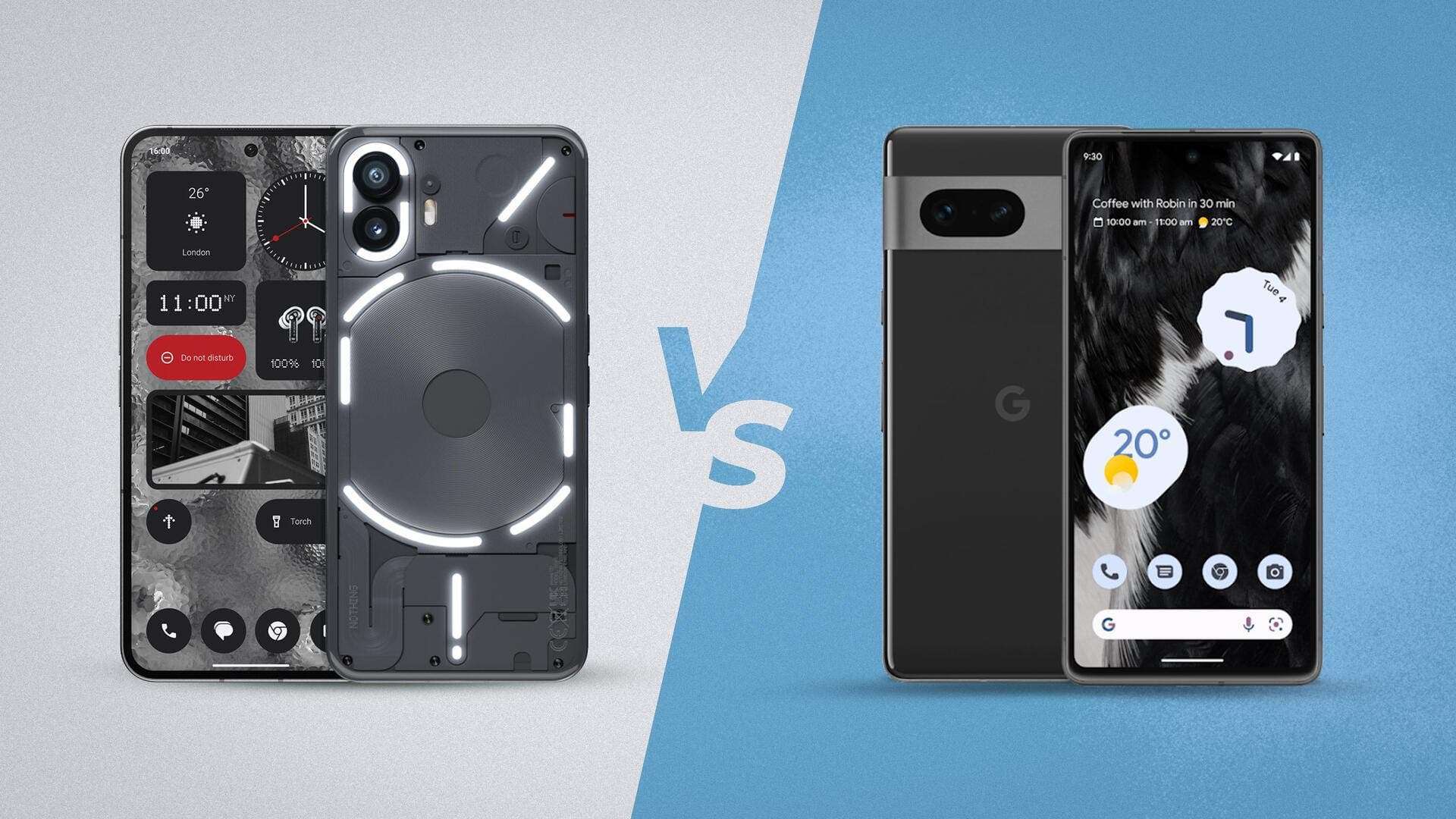 Rien Téléphone (2) Vs Pixel 7