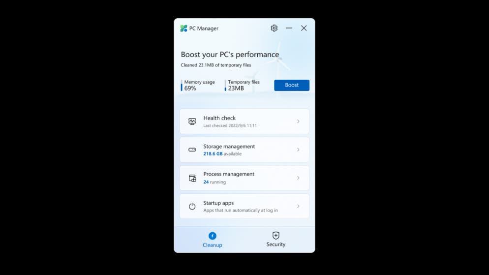 Microsoft présente une nouvelle application de réglage du système pour Windows 10 et 11 2 Gestionnaire de PC