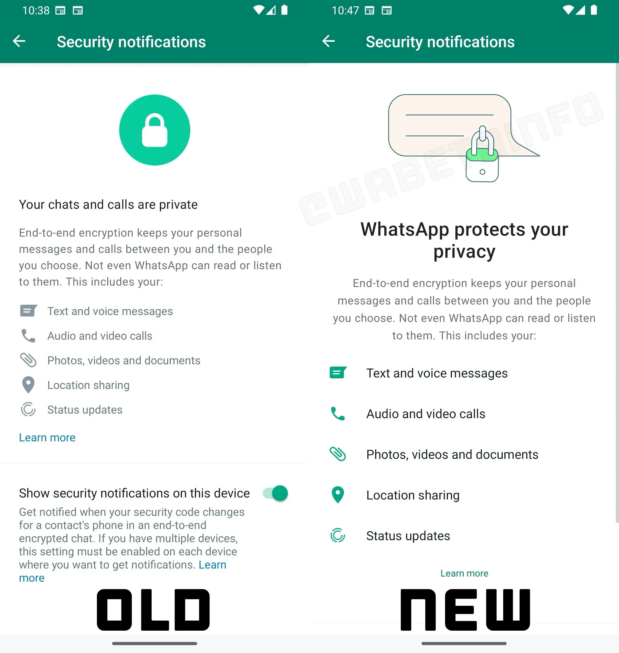Notifications de sécurité mises à jour de WhatsApp : Ce que vous devez savoir 2 WhatsApp