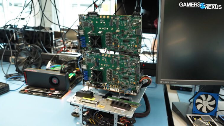 Points forts de la visite du laboratoire AMD "empilable à l'infini" Plate-forme de test AM5 1 AMD lab tour highlights infinitely stackable AM5 test platform