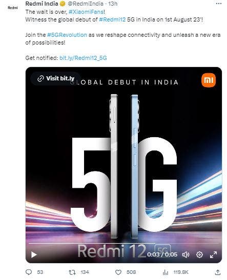 Redmi 12 5G sera officiellement lancé mondialement le 1er août 2 Redmi 12 5G