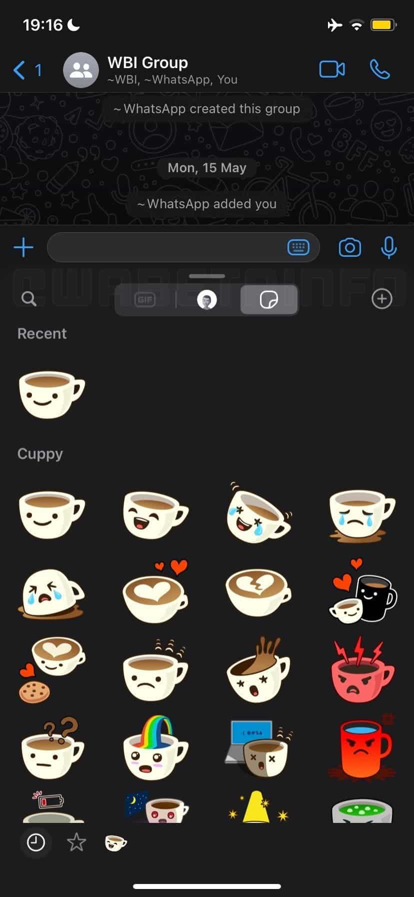 WhatsApp pour iOS obtient un sélecteur de GIF et d'stickers amélioré 2 WhatsApp pour iOS obtient un selecteur de GIF et dstickers