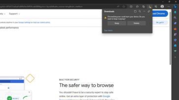 Microsoft Edge signale désormais l'installation de Chrome comme un logiciel malveillant 19 Microsoft Edge Warning