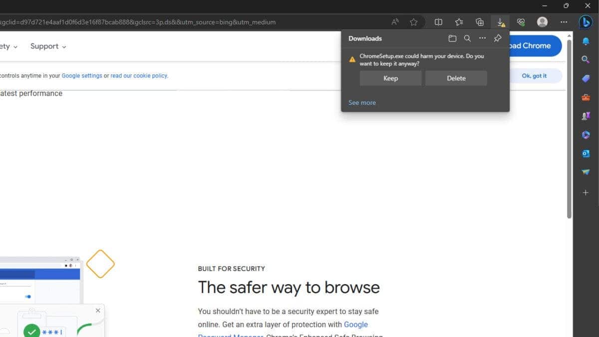 Microsoft edge signale d sormais l installation de chrome comme un