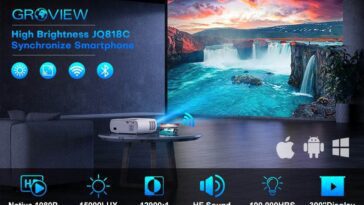 GROVIEW JQ818C: Le projecteur portable compact dont vous avez besoin pour un divertissement sur grand écran 13 GROVIEW JQ818C: The Compact Portable Projector You Need for Big Screen Entertainment