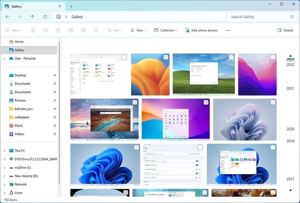 New Windows 11 Gallery