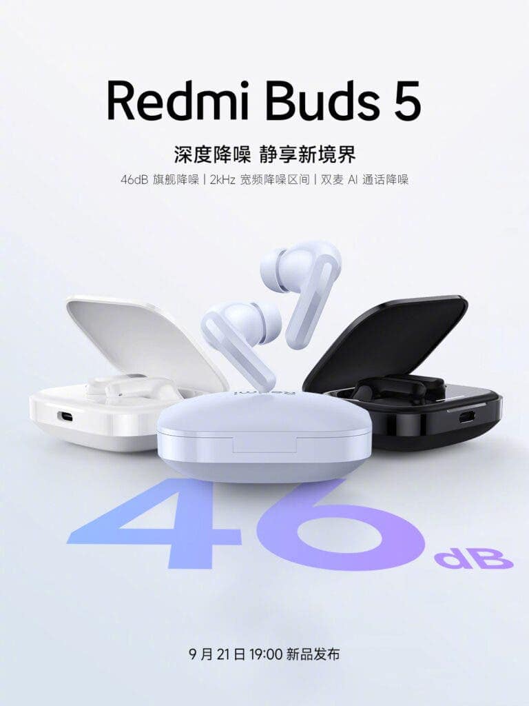 Les écouteurs Xiaomi Redmi Buds 5 seront lancés aux côtés de la série Note 13 demain 2 Annonce des Redmi Buds 5