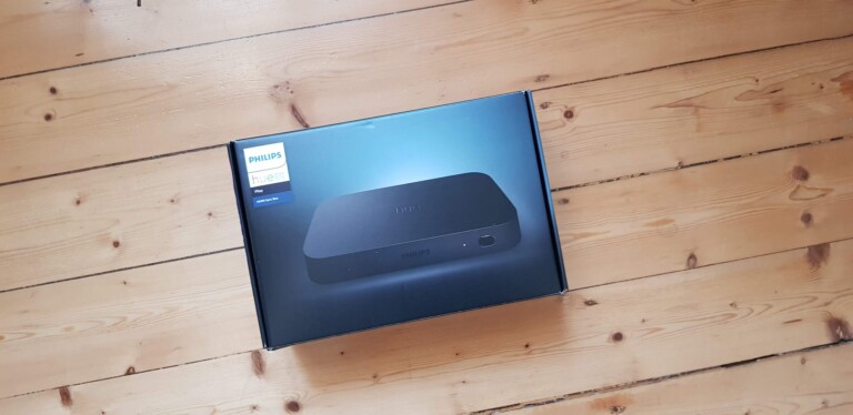 La boîte Philips Hue Play HDMI-Sync n'est pas compatible avec Matter. (Photo : Sven Wernicke)