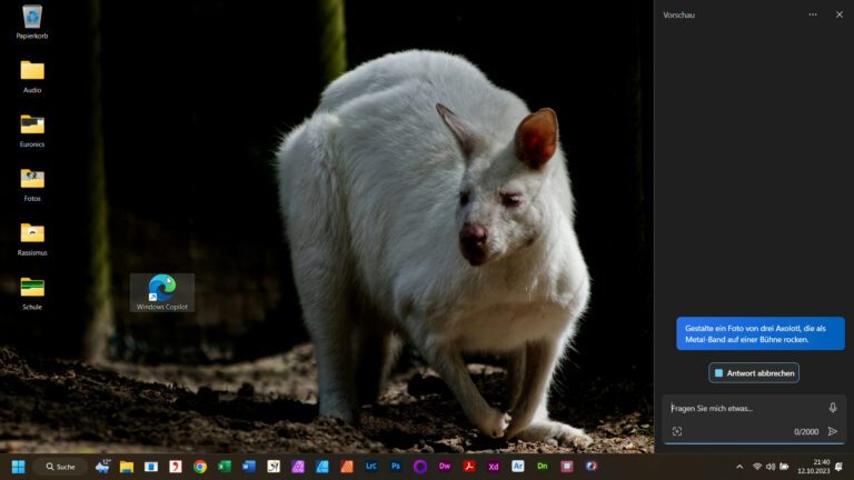 Microsoft Copilot : Comment installer l'IA sur Android, iPad et Co 5 Copilot prend son envol dans la barre latérale - et nous le spammons directement avec des demandes (dénuées de sens ?). (Capture d'écran)