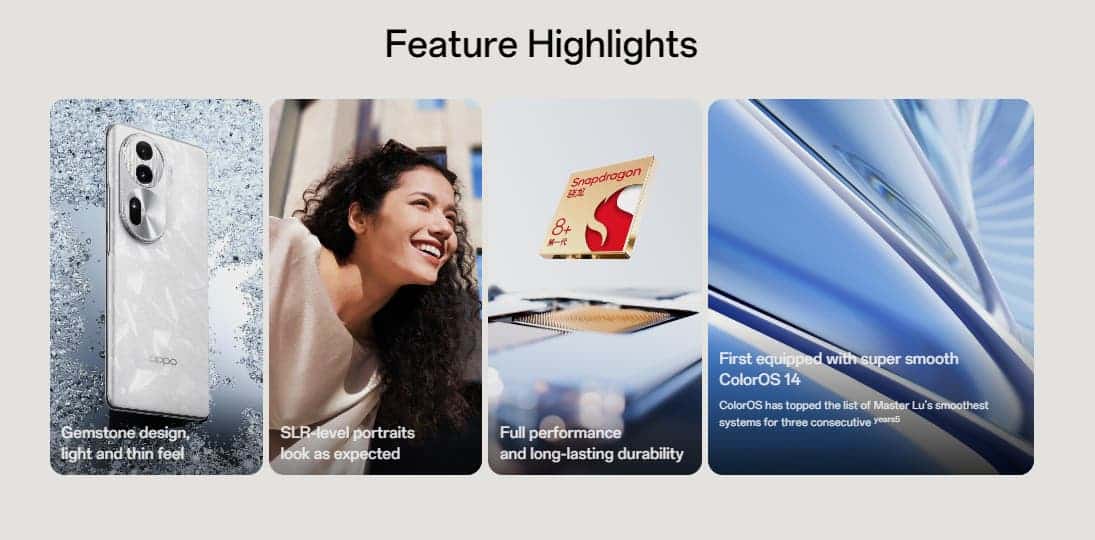 Présentation de la série Oppo Reno11 : Performance améliorée et appareils photo époustouflants 9 Reno11 Pro main highlights