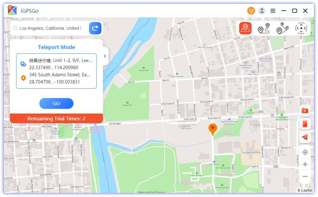 iGPSGo GPS spoofer app