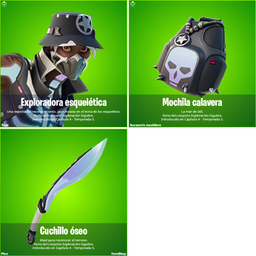 club fortnite décembre 2023 nouvelle skin exploratrice squelettique