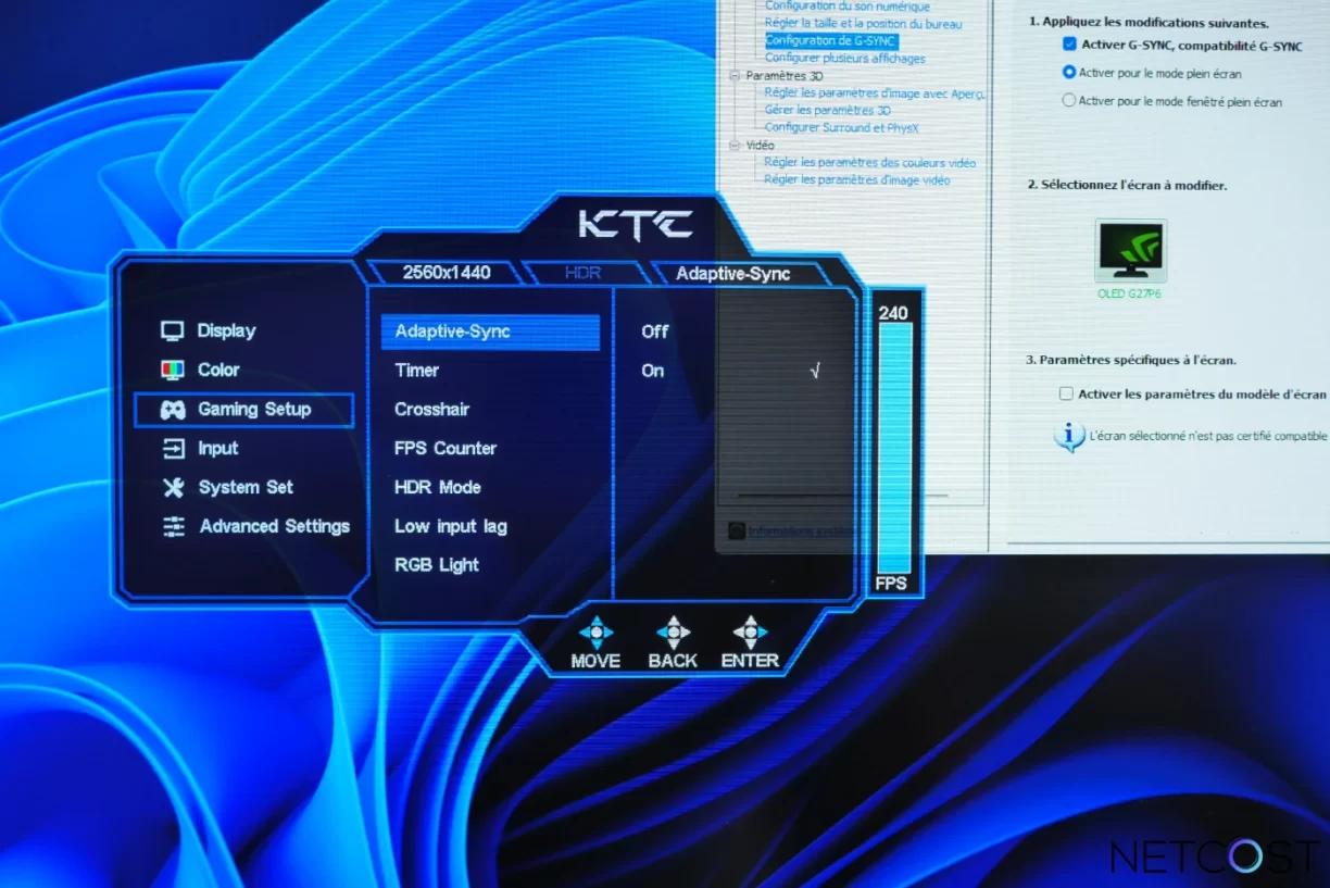 TEST KTC G27P6: L'écran Gaming 27" OLED 1440p G-Sync/FreeSync 240Hz parfait ? 32 Ktc G27p6 Test Review Gaming Monitor Netcost (27)