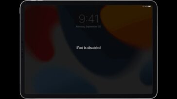 disabled iPad