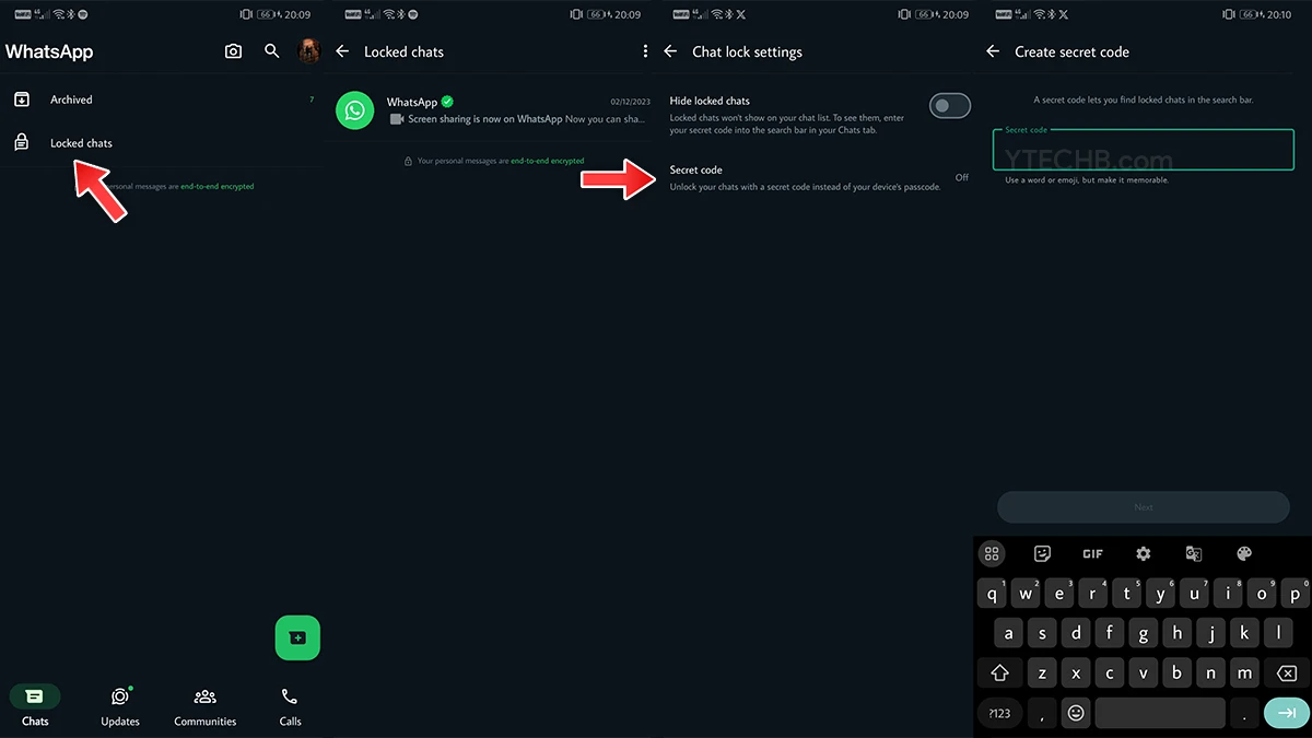 Comment ajouter des codes secrets à vos discussions verrouillées sur WhatsApp