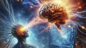 "Transfert de l'esprit": transfèrerait-il votre esprit vers un ordinateur ? 10 Upload da mente para um computador. Imagem gerada por Inteligência Artificial (Bing Chat)