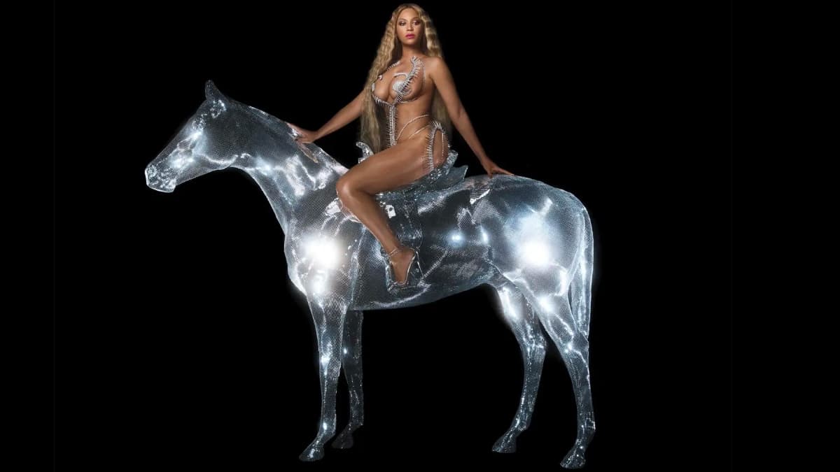 Imagem de Beyoncé da capa do álbum Virgo