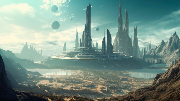 Illustration d'une civilisation extraterrestre évoluée