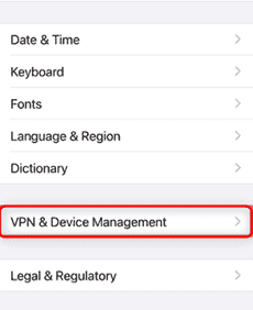 Unlock via settings