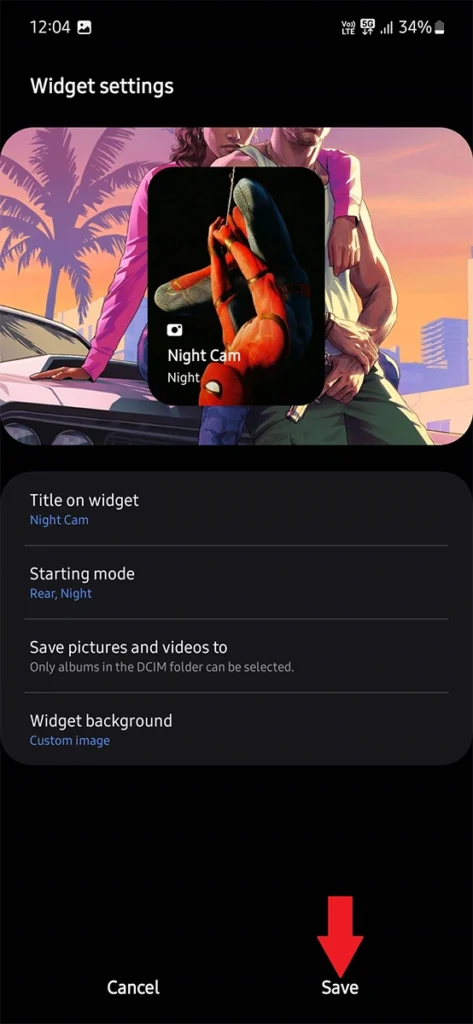 Comment lancer l'appareil photo avec des paramètres spécifiques sur les téléphones Samsung Galaxy 4 Comment ajouter un widget d'appareil photo personnalisé sur Samsung