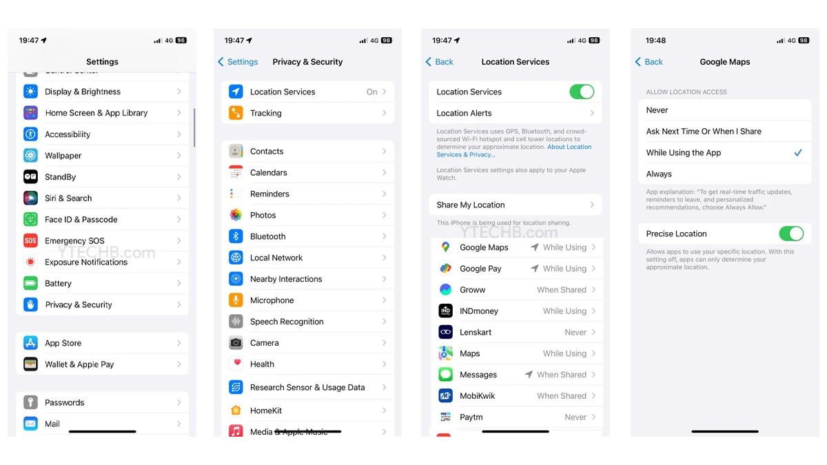 Comment partager la position en direct dans iMessage sur iPhone, iPad et Mac 4 Comment partager la position en direct dans iMessage