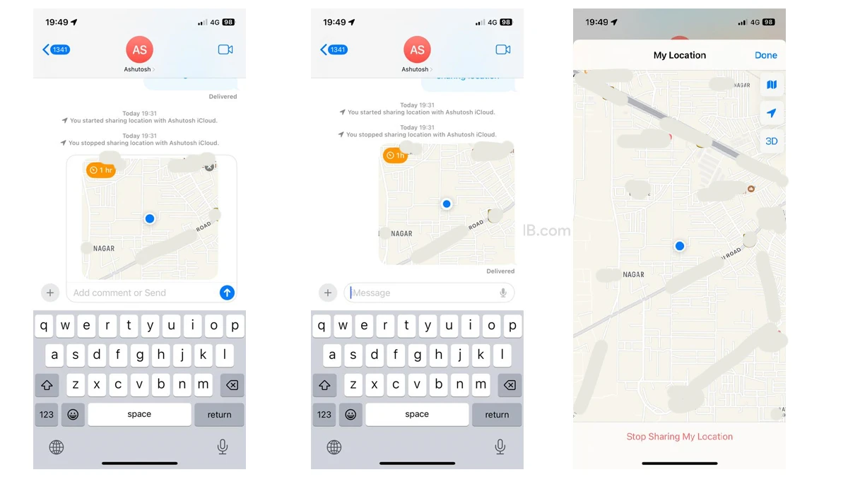 Comment partager la position en direct dans iMessage sur iPhone, iPad et Mac 6 Comment partager la position en direct dans iMessage
