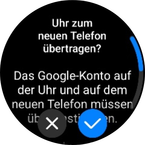 Connecter la Samsung Galaxy Watch à un nouveau smartphone: voici comment faire 4 Important : les comptes Google de la montre et du nouveau téléphone doivent correspondre. (Capture d'écran)