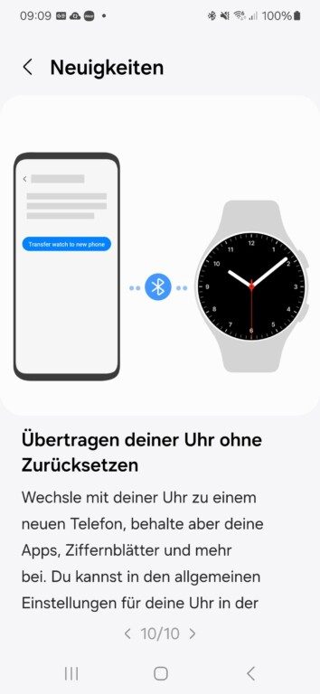 Connecter la Samsung Galaxy Watch à un nouveau smartphone: voici comment faire 9 Par le passé, vous deviez réinitialiser la montre pour pouvoir l'utiliser avec un nouveau téléphone. (Capture d'écran)