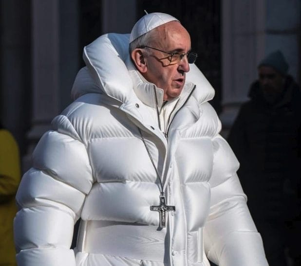 Ces 7 images de 2023 ont changé notre perception du monde: toutes sont faites par l'IA 3 MIDJOURNEY | Papa Francesco con un piumino Balenciaga