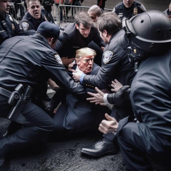 Ces 7 images de 2023 ont changé notre perception du monde: toutes sont faites par l'IA 4 MIDJOURNEY | Donald Trump arrestato intelligenza artificiale