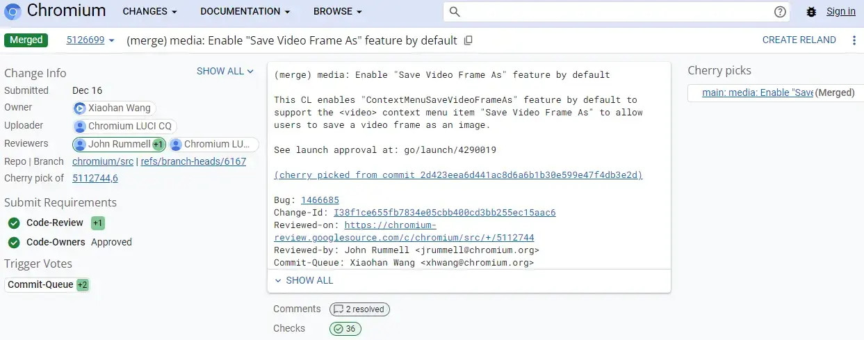 Le navigateur Google Chrome Canary supporte désormais par défaut "l'extraction des images des vidéos" 2 extraire des images de vidéos