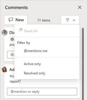 Microsoft Word pour le web ajoute des fonctions de filtrage.webp