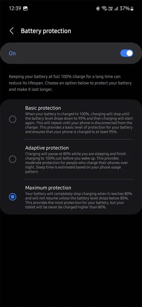 Voici le premier aperçu de la protection de batterie One UI 6.1 à venir 2 Protection de la batterie One UI 6.1