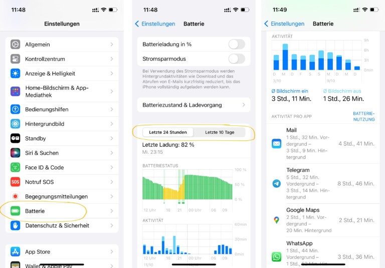 La batterie est-elle à plat ? Ces applications sont probablement responsables 4 Capture d'écran de la consommation de batterie des applications sur l'iPhone