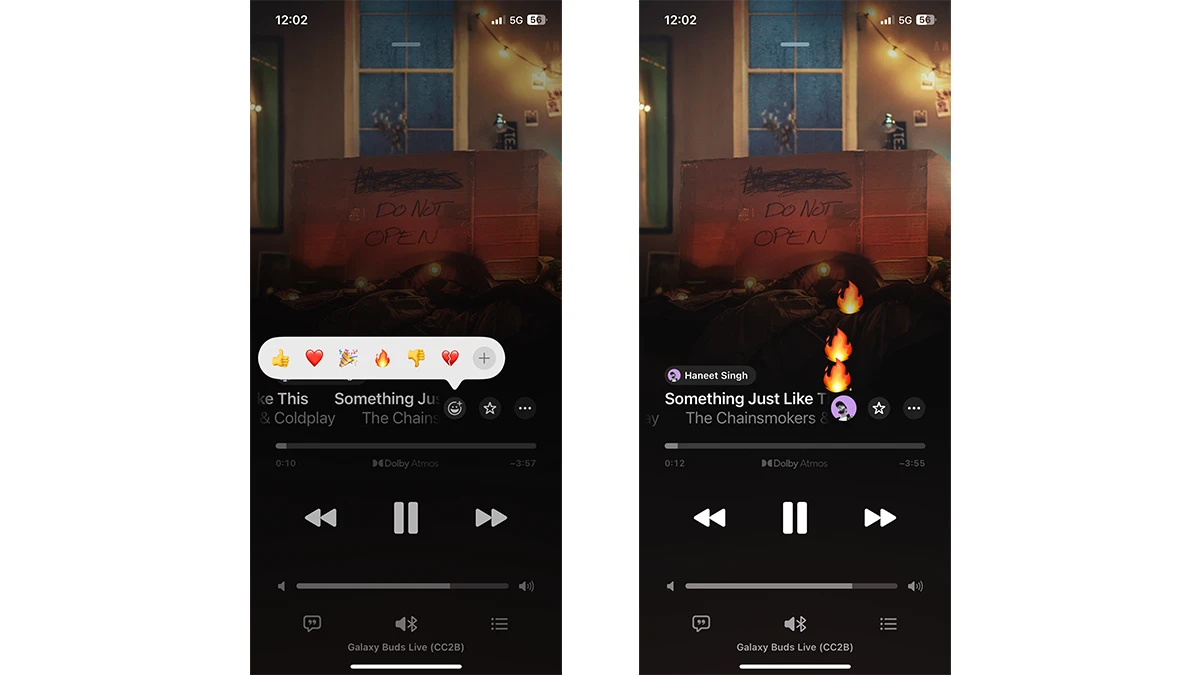 Comment réagir aux chansons de la liste de lecture collaborative sur Apple Music