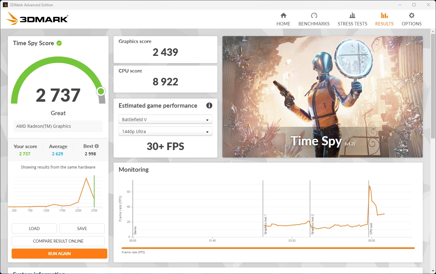 Acepc WizBox G en TEST: Le Mini PC Gaming équipé d'un AMD R7, Radeon 680 et 32Go DDR5 38 Acepc Wizbox G Mini Pc Gaming 3dmark Time Spy