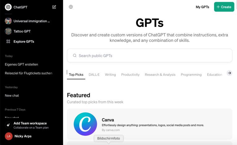 ChatGPT : Créer sa propre application – voici comment c'est facile 2 Démarrage de CustomGPT