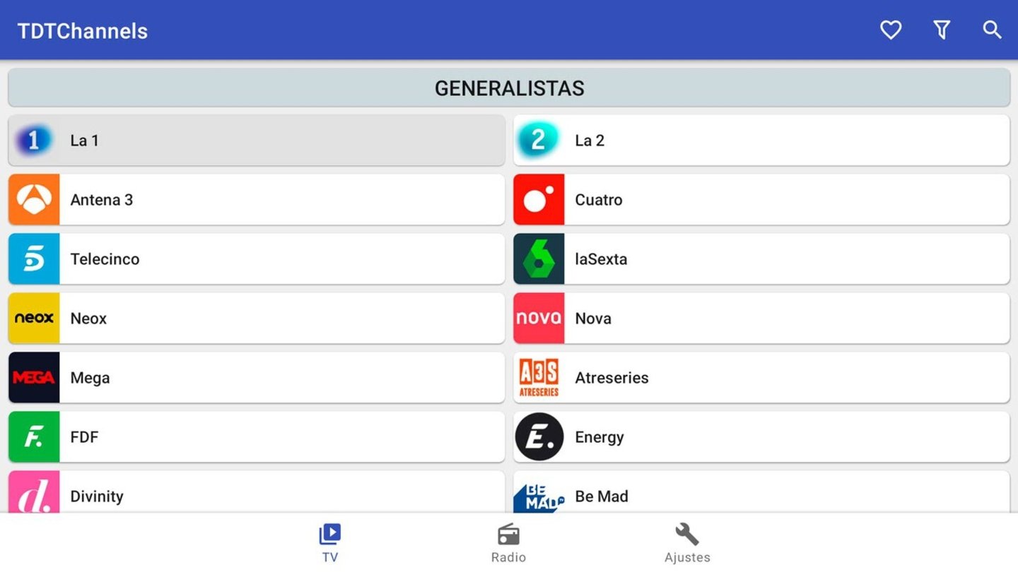 Comment regarder Antena 3, Nova et Neox en direct sans TNT 5 Écran de l'application TDT Channels