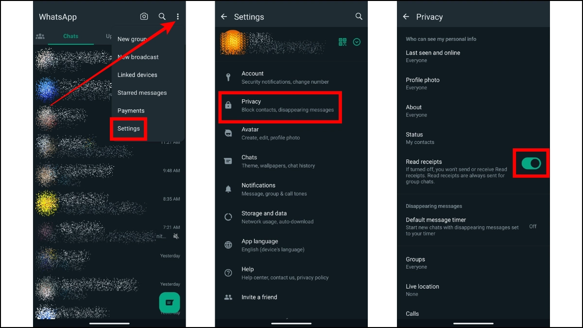Comment réparer l'absence de fonctionnement des reçus de lecture sur WhatsApp 2 Les accusés de réception ne fonctionnent pas sur WhatsApp