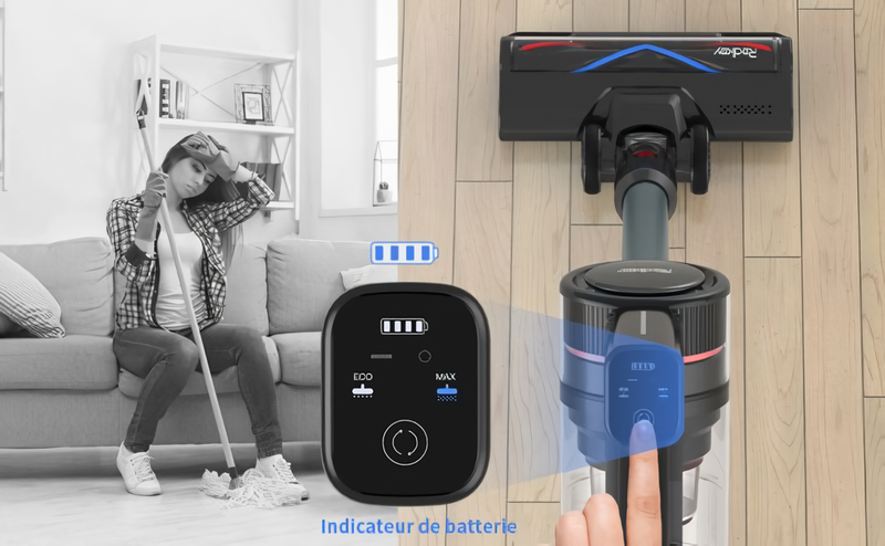 L'Aspirateur Balai Sans Fil Redkey P9 à prix cassé actuellement ! Puissant, Polyvalent et Pratique 6 Redkey P9 écran