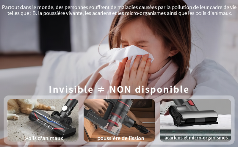 L'Aspirateur Balai Sans Fil Redkey P9 à prix cassé actuellement ! Puissant, Polyvalent et Pratique 3 Redkey P9 Environnement Sain Famille