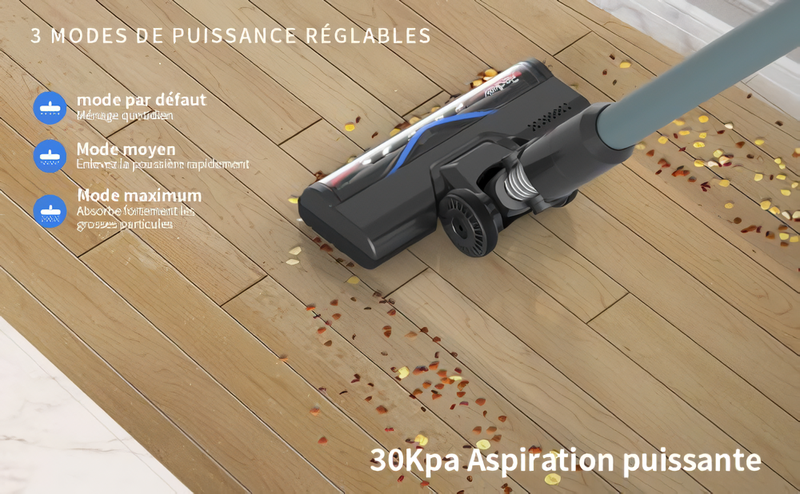 L'Aspirateur Balai Sans Fil Redkey P9 à prix cassé actuellement ! Puissant, Polyvalent et Pratique 2 Redkey P9 Mode De Puissance