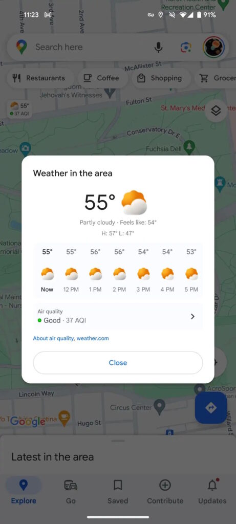 Google Maps : l'une des meilleures fonctionnalités offertes par iOS arrive sur Android 5 Météo Google Maps Android iOS