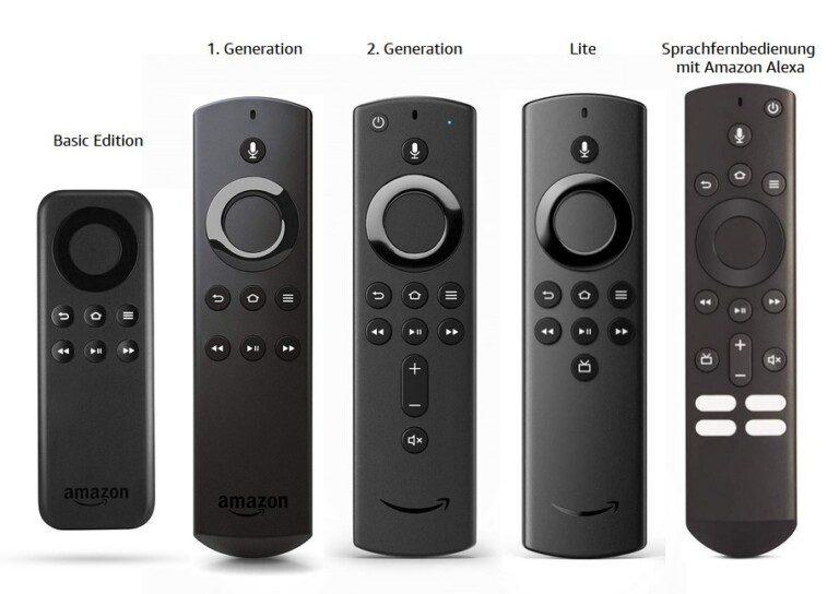 Les anciennes télécommandes Fire TV fonctionnent toujours, sauf la 1ère génération. Elles ne fonctionnent pas avec les appareils Fire TV plus récents. (Photo : Amazon)