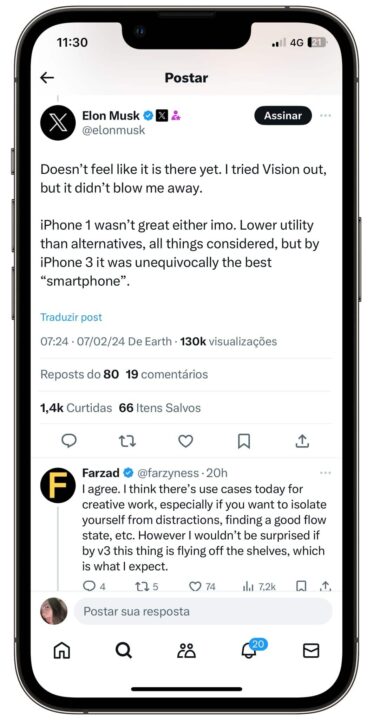 Qu'a pensé Elon Musk du Vision Pro d'Apple ? 3 1707411909 805 Qua pense Elon Musk du Vision Pro dApple