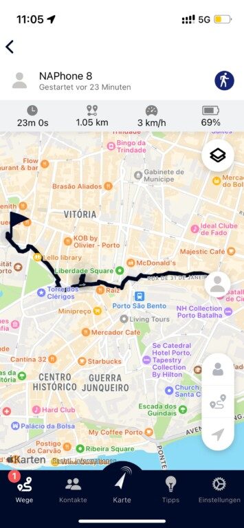 Applications d'urgence : rentrer en toute sécurité grâce au smartphone 9 Accompagnement sur le chemin du retour par application avec KommGutHeim