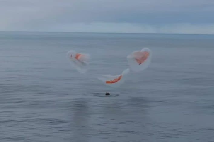 Amerrissage dans l'Atlantique pour Villadei et les astronautes de la mission Ax-3 : la vidéo du splashdown 1 Ammaraggio nell’Atlantico per Villadei e gli astronauti della missione Ax-3: il video dello splashdown