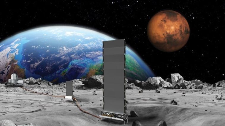 La NASA est plus proche de placer un réacteur nucléaire sur la Lune 1 Imagem concetual do Fission Surface Power Project da NASA. Créditos: NASA