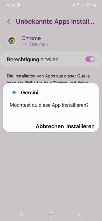 Google Gemini: Comment installer le successeur de l'Assistant 5 Maintenant, l'installation peut commencer.