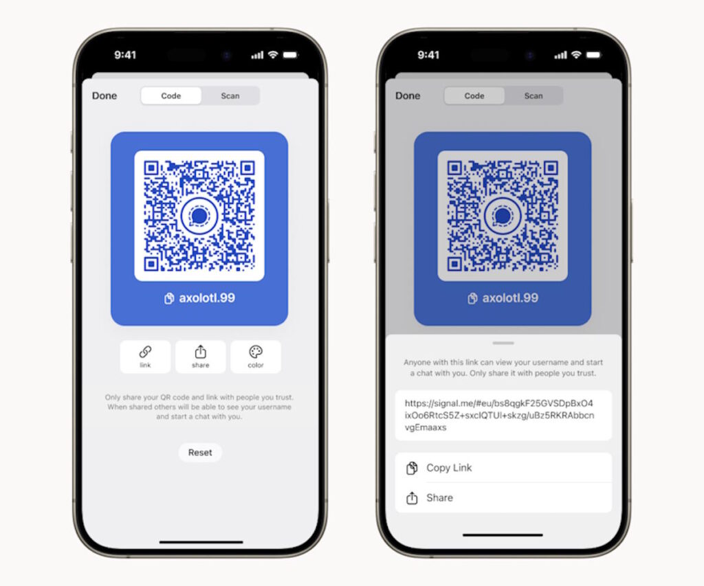 Plus d'intimité ! Les noms d’utilisateur arrivent sur Signal pour garder votre numéro de téléphone privé 4 Chat de confidentialité sur le téléphone avec nom d'utilisateur Signal
